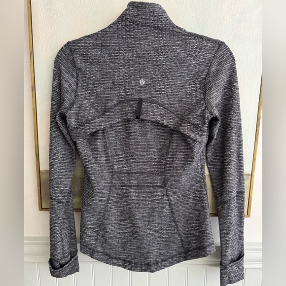 LULULEMON Define Jacket Coco Pique Black White Luon Size 6 - Picture 8 of 9